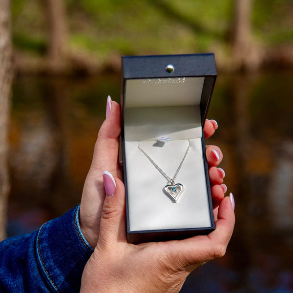 Sydän - hopea riipus - cubic zirconia