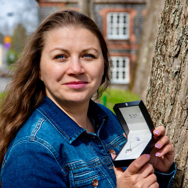 Sydän - hopea riipus - cubic zirconia