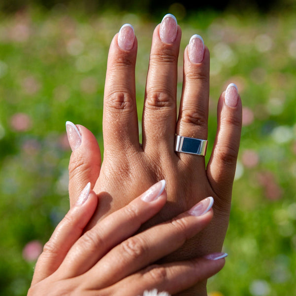 Square - hopea sormus