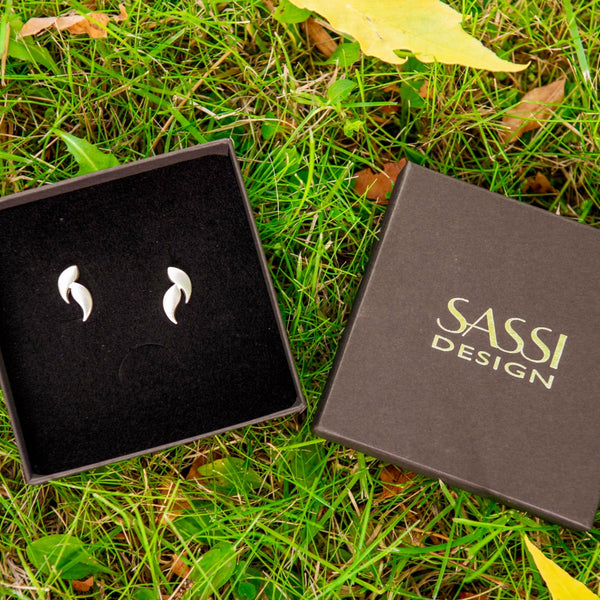 Syksy - hopea korvakorut - Neljä vuodenaikaa