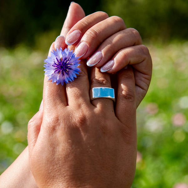 Square - hopea sormus