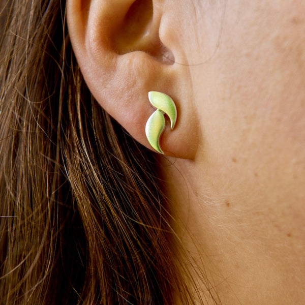 Syksy - hopea korvakorut - Neljä vuodenaikaa