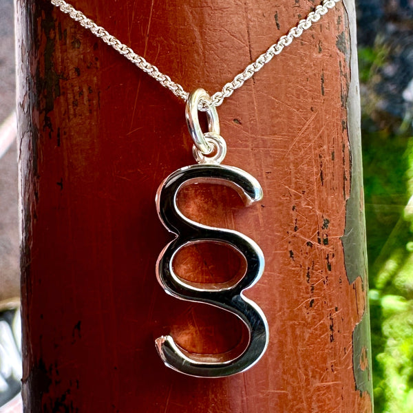 Pykälämerkki - hopea riipus