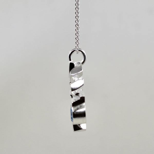 Sininen Hetki - hopea riipus - cubic zirconia