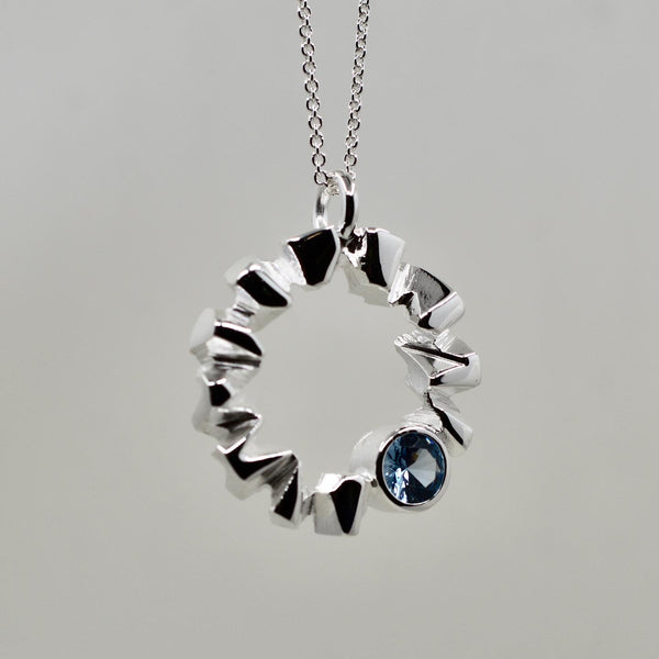 Sininen Hetki - hopea riipus - cubic zirconia