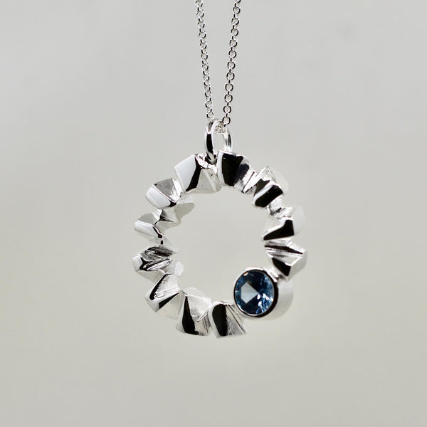 Sininen Hetki - hopea riipus - cubic zirconia