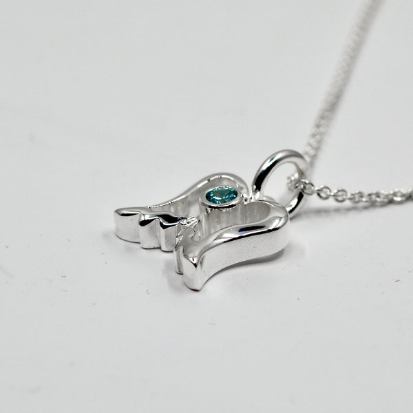 Suojelusenkeli - hopea riipus - cubic zirconia