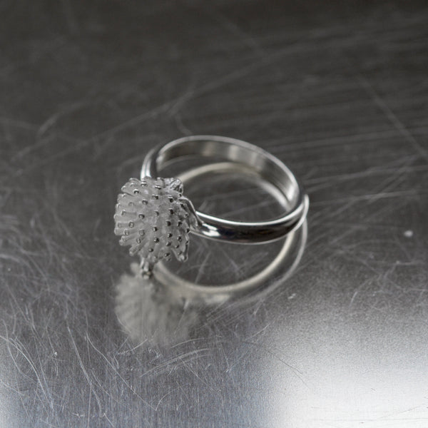 Siili - hopea sormus