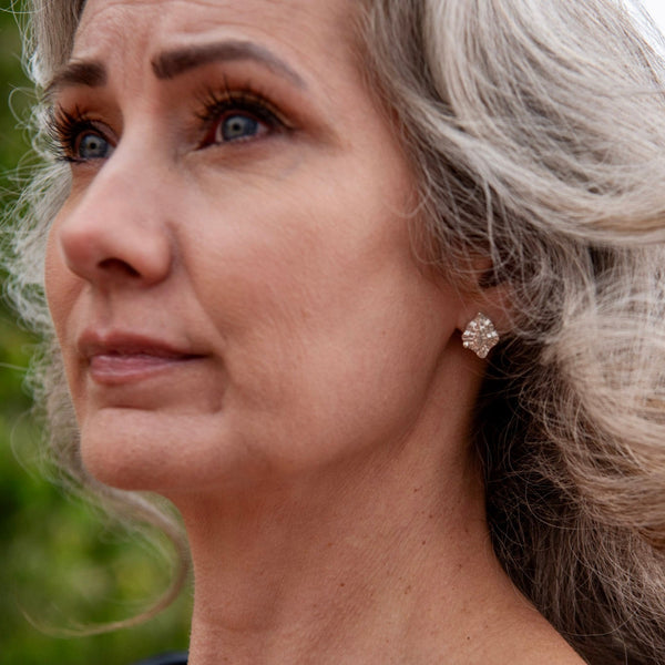 Maa - hopea korvakorut - tappikiinnitys - Elementit