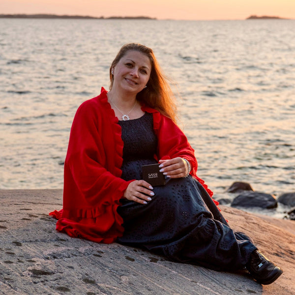 Aurinko - suuri hopeariipus - käsintehty
